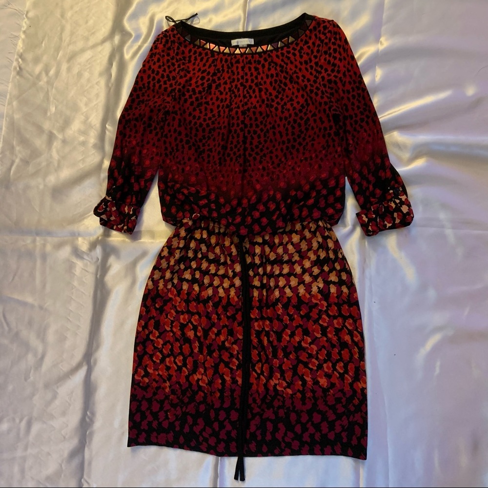 Red and black dress